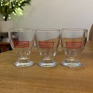 Clear Glass Mini Glasses - Set of 3